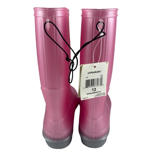NWT George Girls Pink Rain Boots - Size 13 - Picture 4 of 8